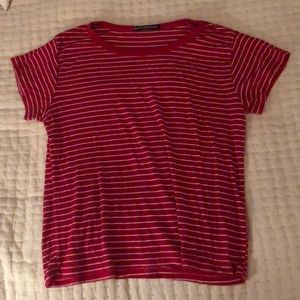 brandy melville red white striped top